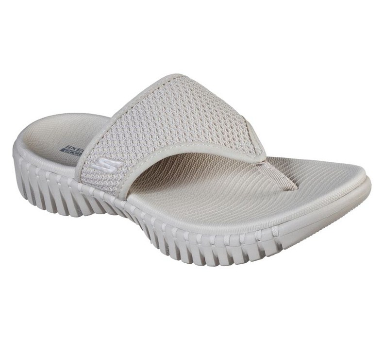 Skechers Gowalk Smart - Riviera - Womens Flip Flops Beige [AU-GP7351]